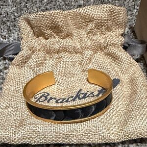 Gold and Black Men's Bangle Bracelet